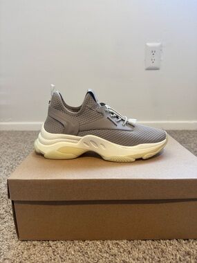 Steve Madden Women's Taupe Mesh Chunky Sole Sneakers